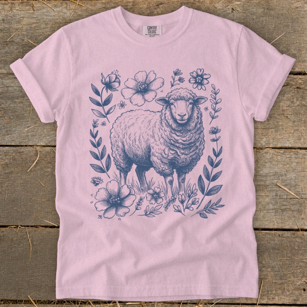Botanical Sheep Illustration Signature Tee