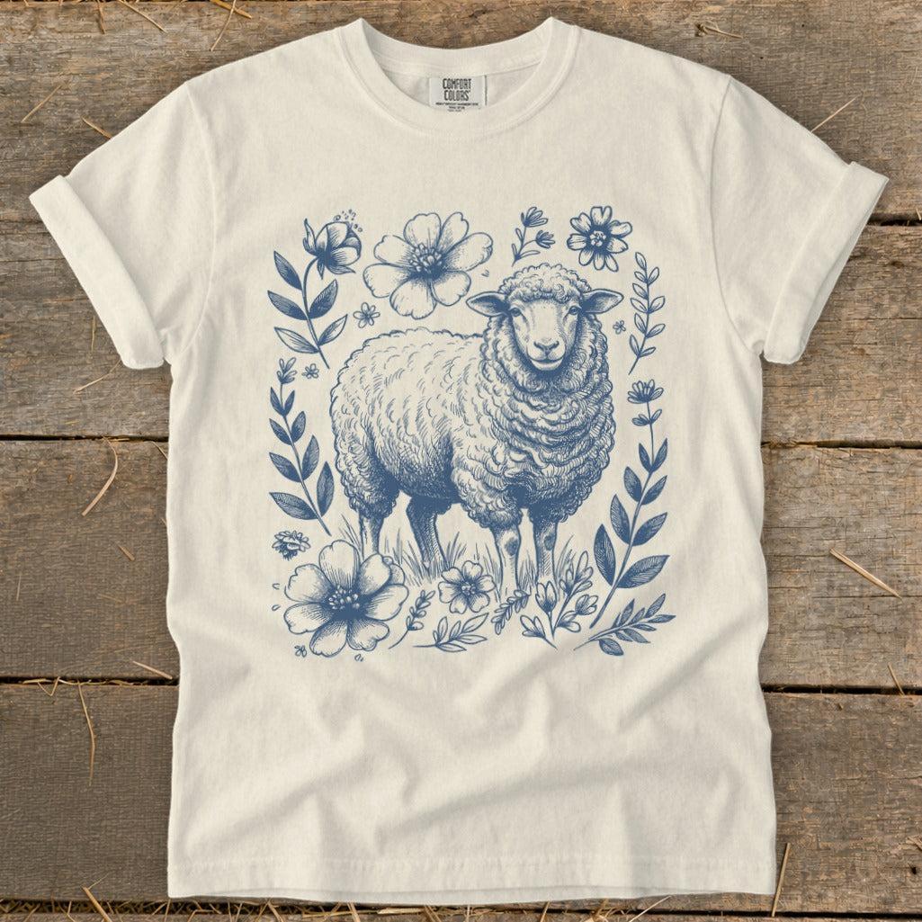 Botanical Sheep Illustration Signature Tee