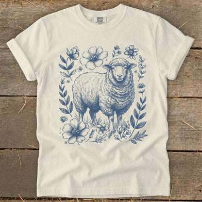 Botanical Sheep Illustration Signature Tee
