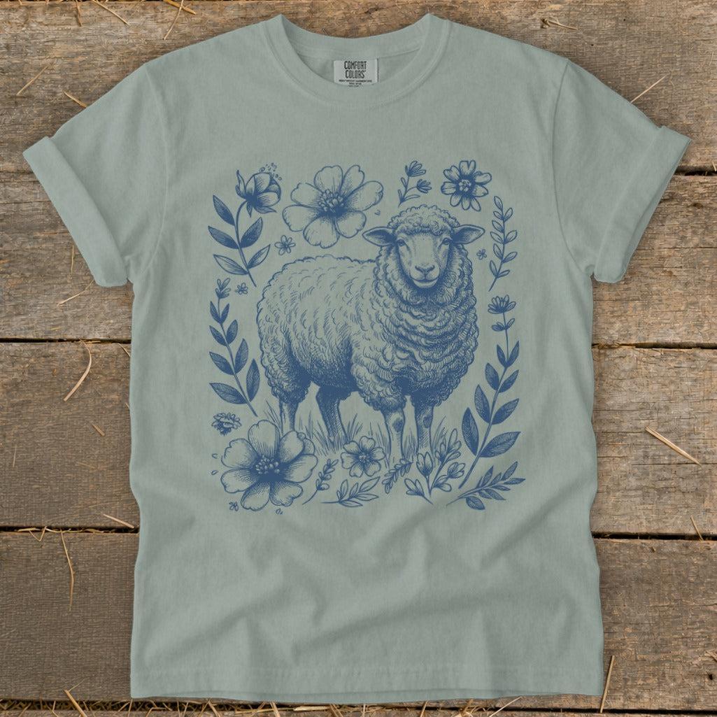 Botanical Sheep Illustration Signature Tee