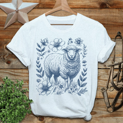 Botanical Sheep Illustration Softstyle Tee