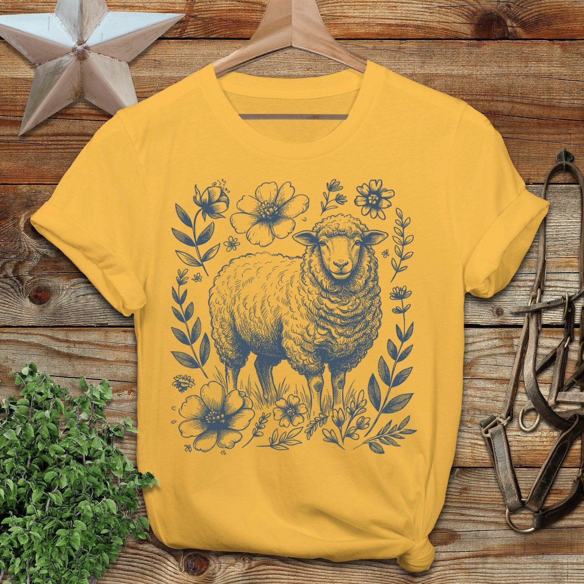 Botanical Sheep Illustration Softstyle Tee