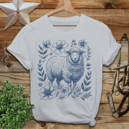 Botanical Sheep Illustration Softstyle Tee