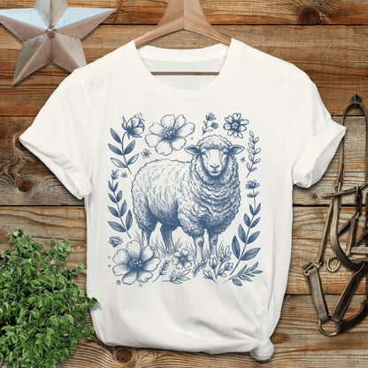 Botanical Sheep Illustration Softstyle Tee