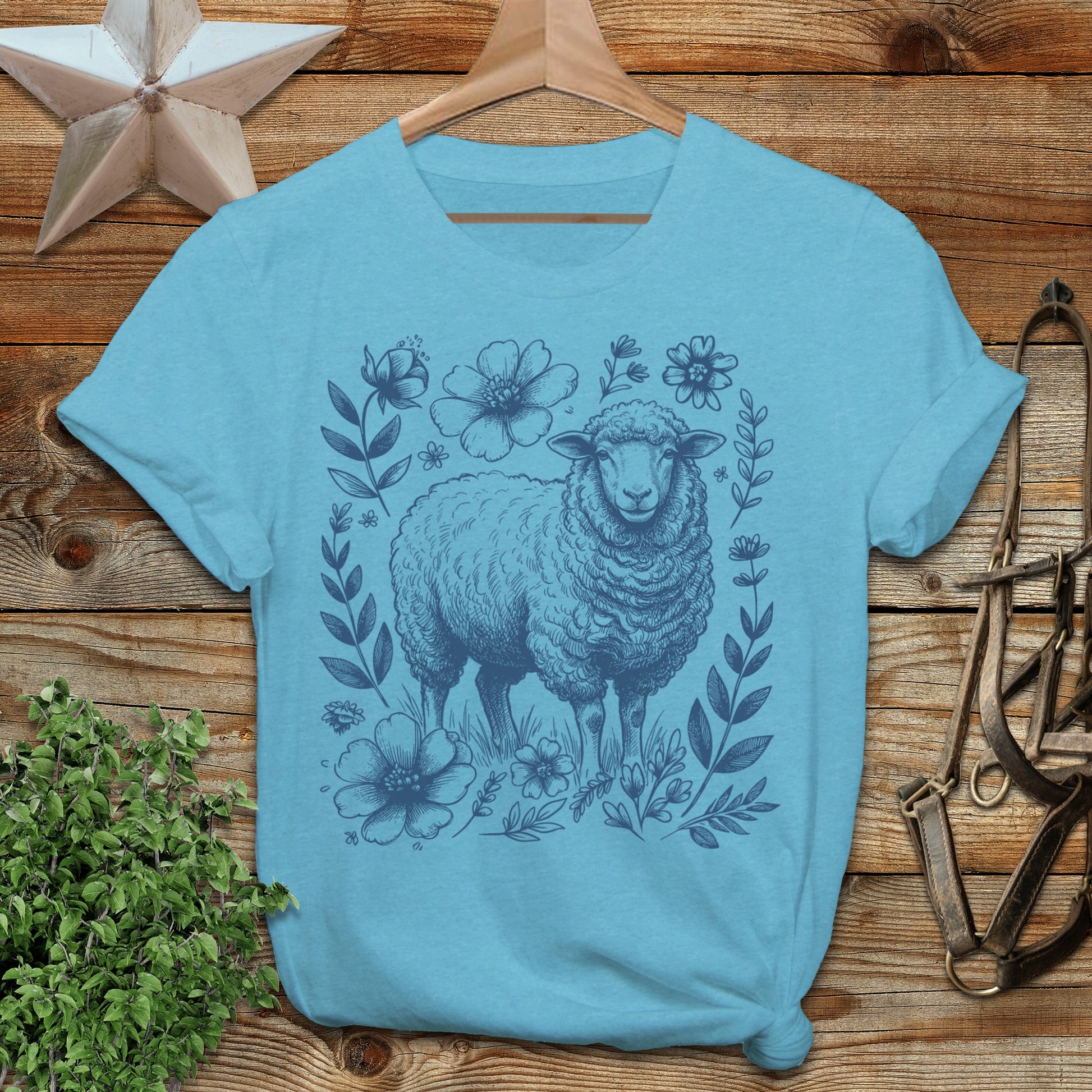 Botanical Sheep Illustration Softstyle Tee