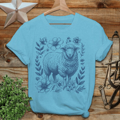Botanical Sheep Illustration Softstyle Tee