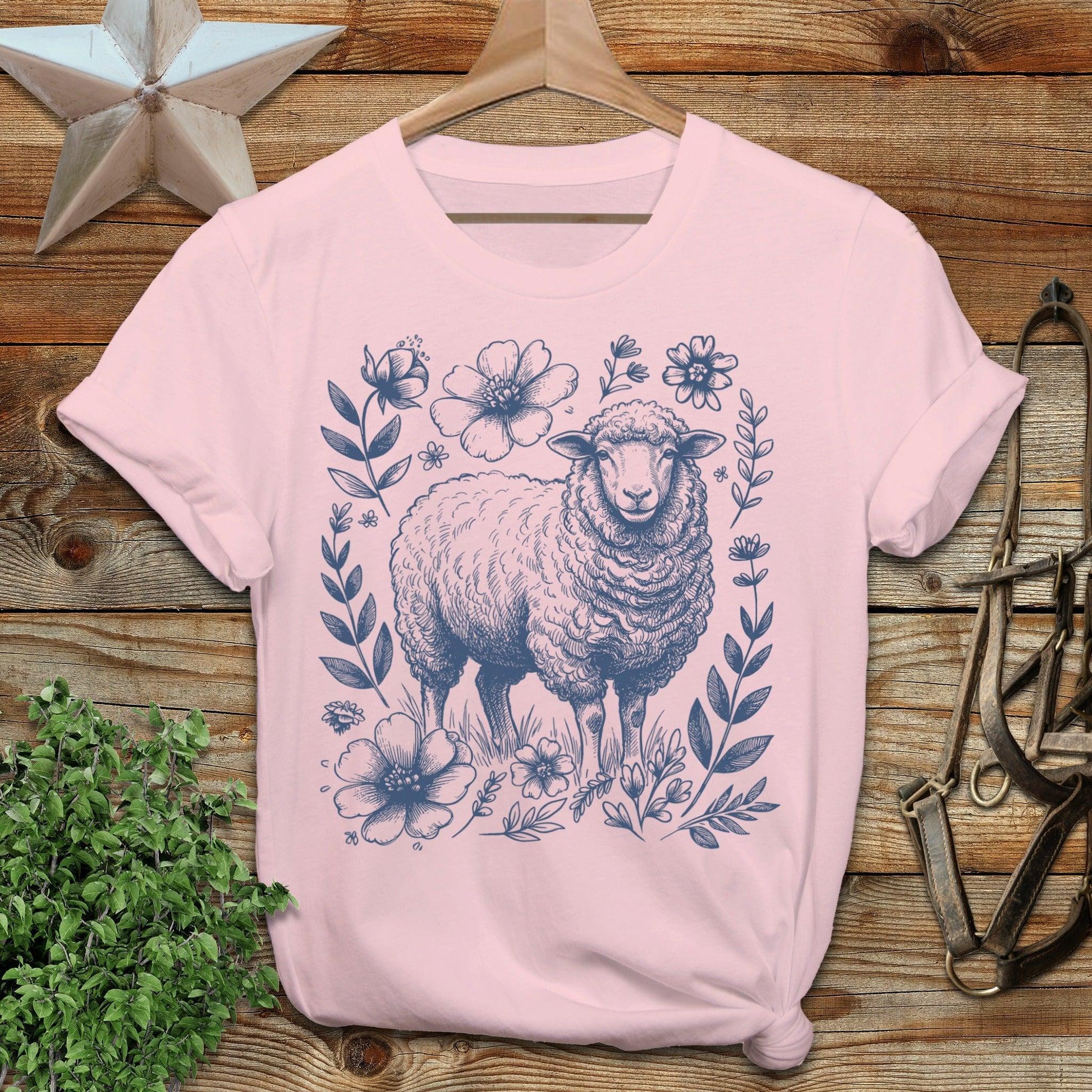 Botanical Sheep Illustration Softstyle Tee