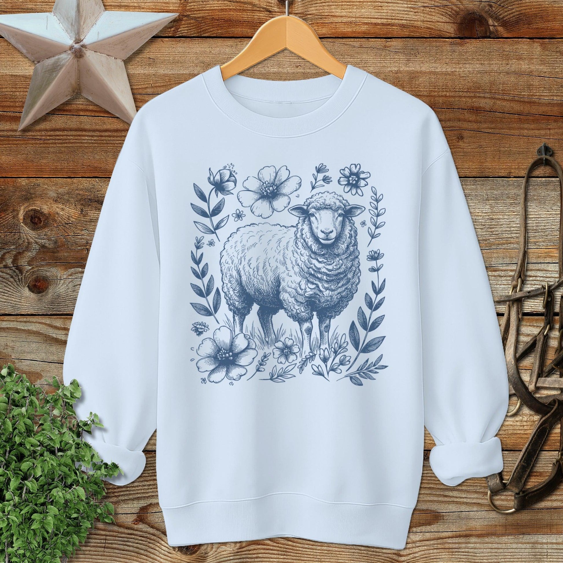 Botanical Sheep Illustration Sweatshirt