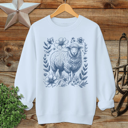 Botanical Sheep Illustration Sweatshirt
