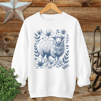 Botanical Sheep Illustration Sweatshirt