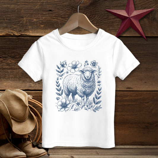 Botanical Sheep Illustration T-shirt (Toddler)