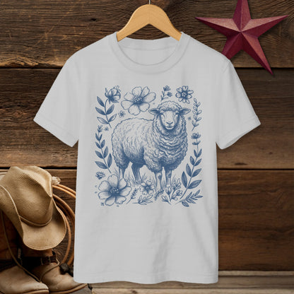 Botanical Sheep Illustration T-Shirt (Youth)