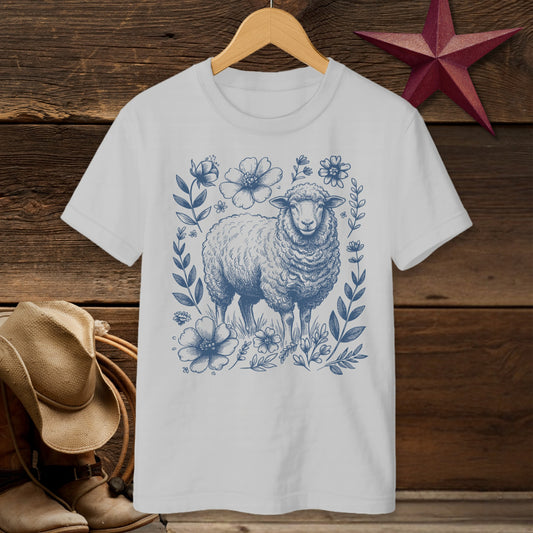 Botanical Sheep Illustration T-shirt (Youth)