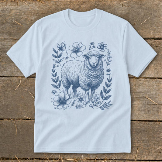 Botanical Sheep Illustration Youth Tee