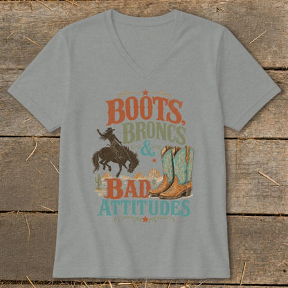 Broncs & Bad Attitudes V-neck
