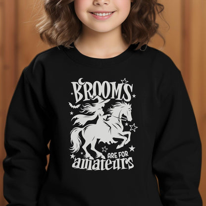 Brooms Are For Amateurs Halloween Youth Shirt