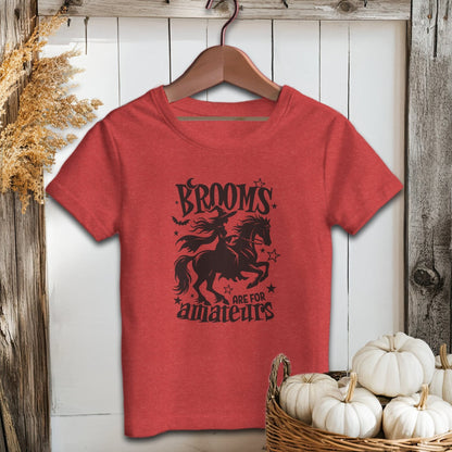 Brooms Are For Amateurs Halloween Youth Shirt