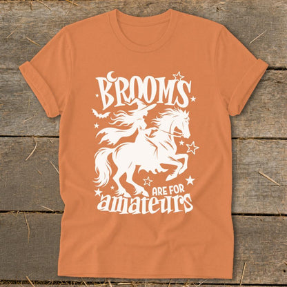 Brooms Are For Amateurs Softstyle Tee - Burnt Orange