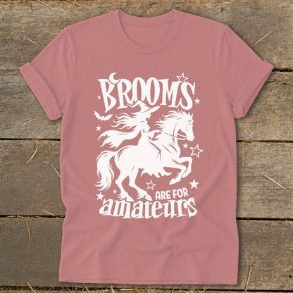 Brooms Are For Amateurs Softstyle Tee - Mauve