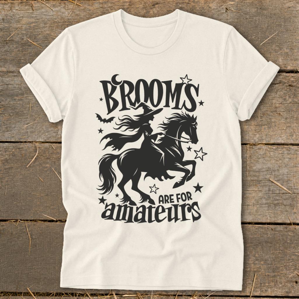 Brooms Are For Amateurs Softstyle Tee - Natural