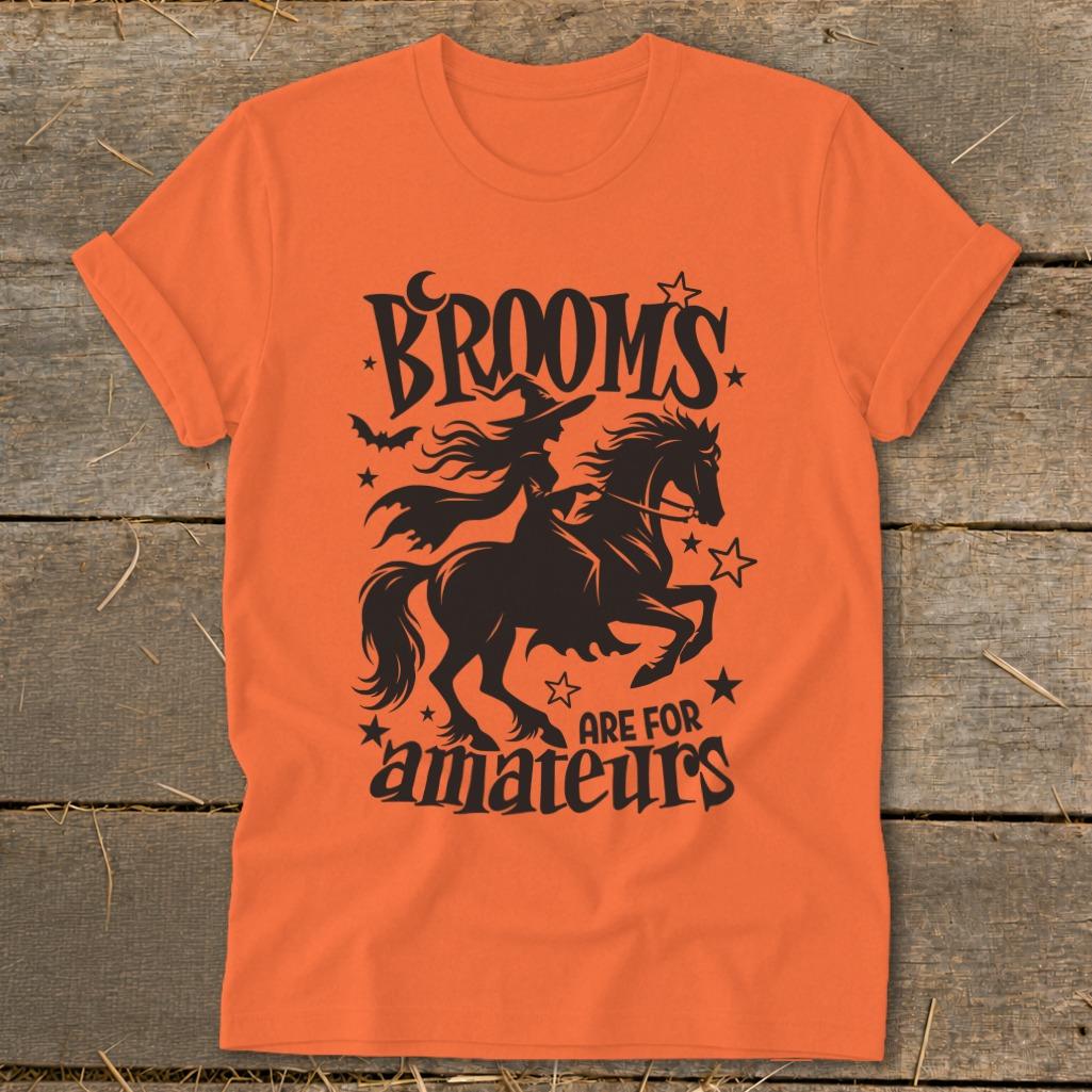 Brooms Are For Amateurs Softstyle Tee - Orange