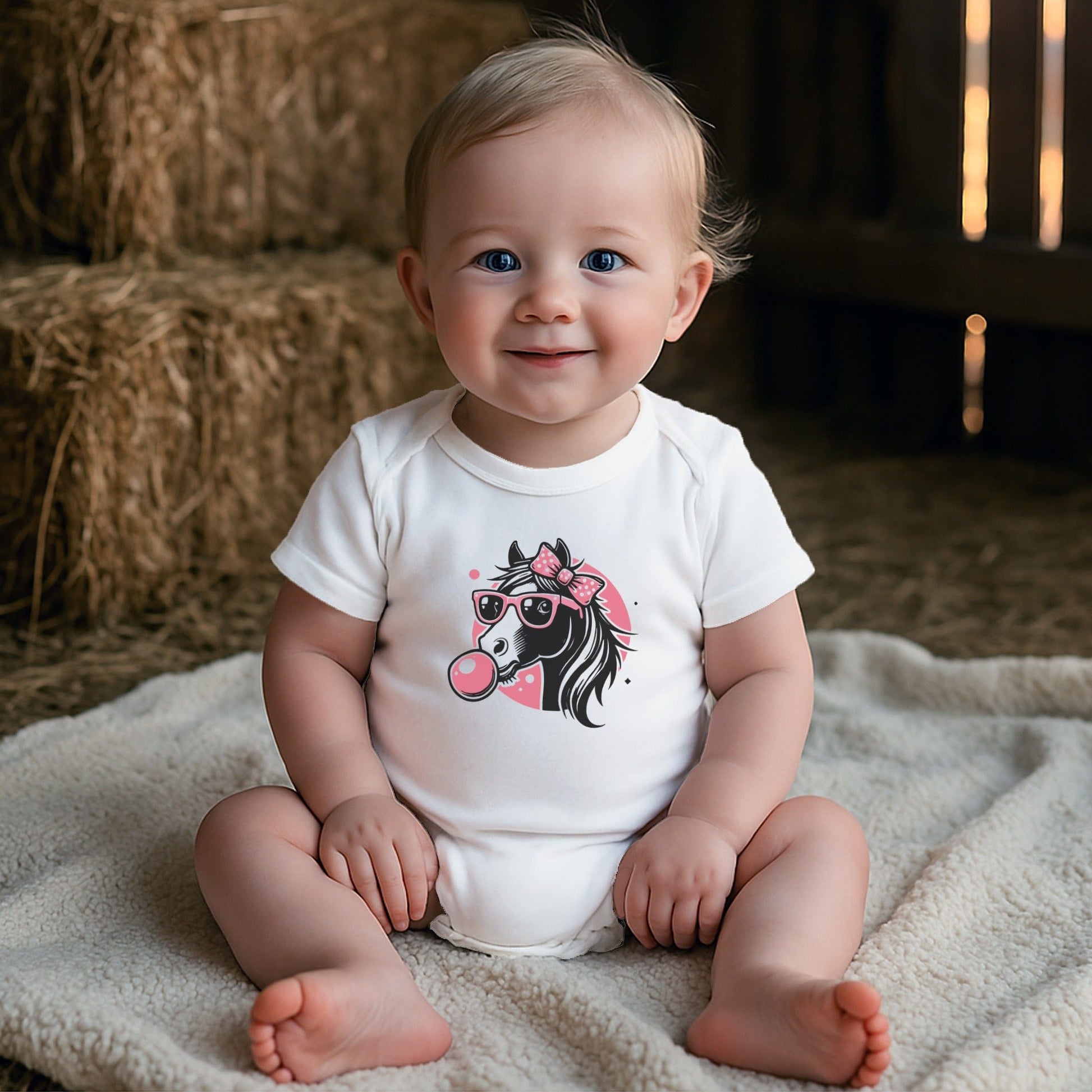 Bubble Gum Horse Bodysuit (Baby)