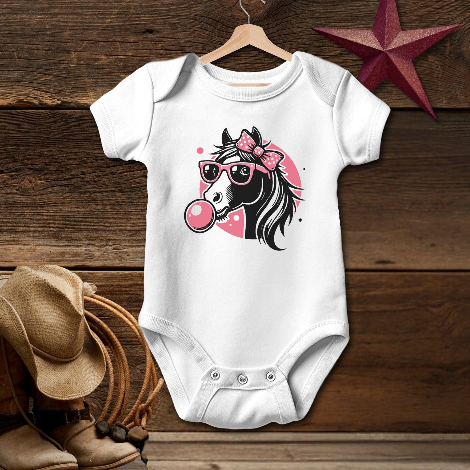 Bubble Gum Horse Bodysuit (Baby)