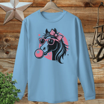 Bubble Gum Horse Long Sleeve Tee