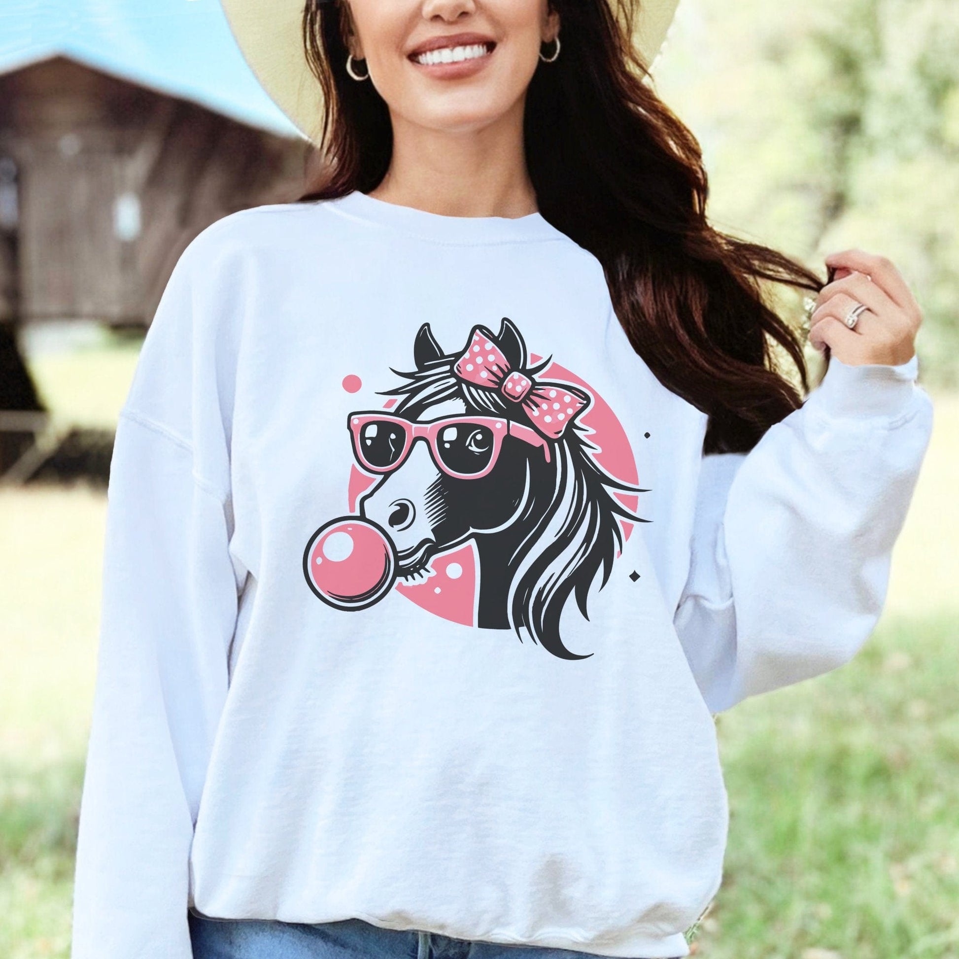 Bubble Gum Horse Sweatshirt