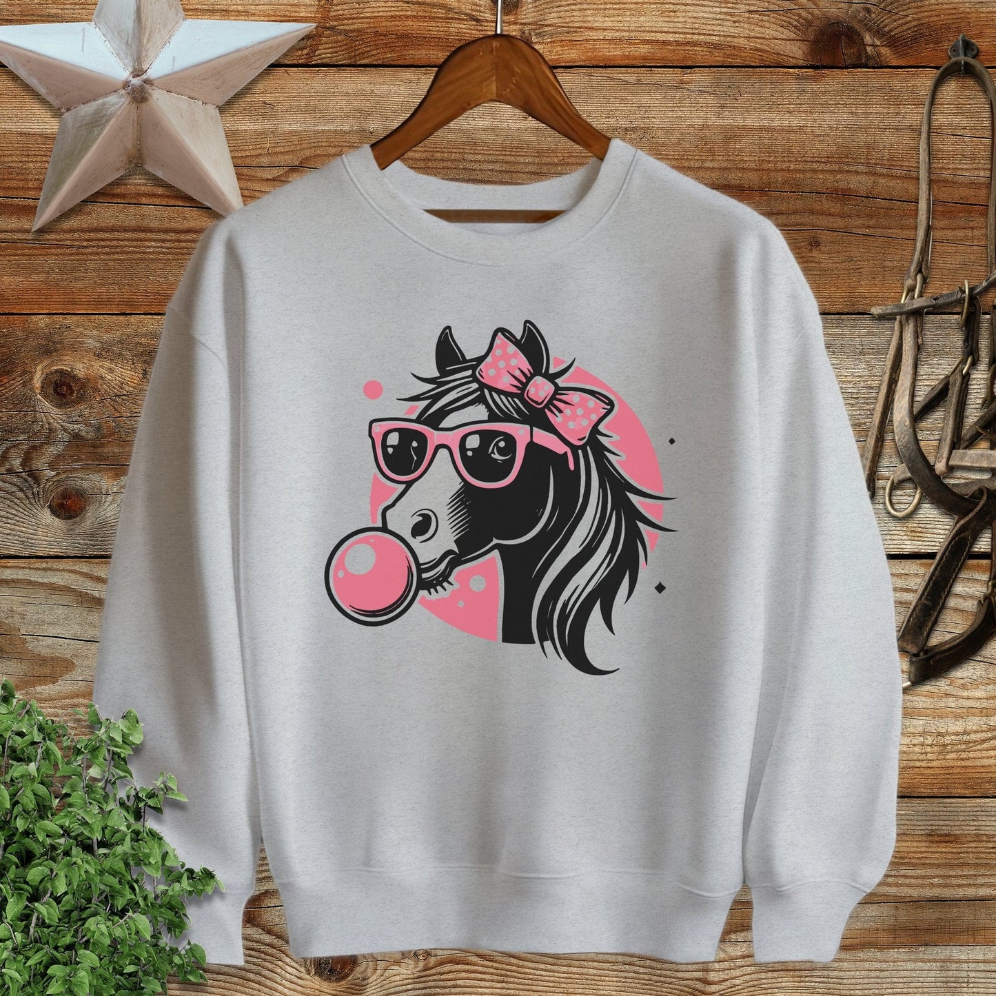 Bubble Gum Horse Sweatshirt