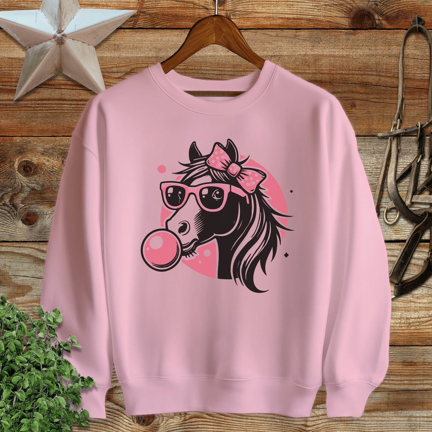 Bubble Gum Horse Sweatshirt