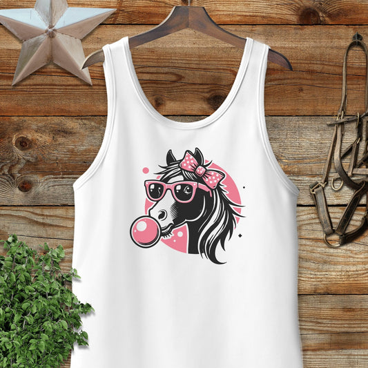 Bubble Gum Horse Tank Top
