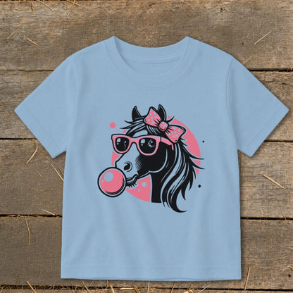 Bubble Gum Horse Toddler Tee