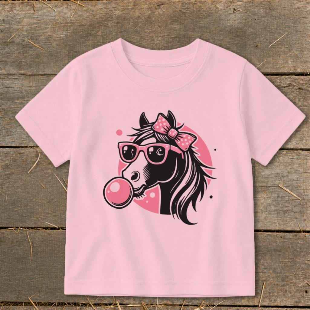 Bubble Gum Horse Toddler Tee
