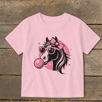 Bubble Gum Horse Toddler Tee