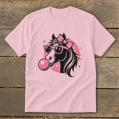 Bubble Gum Horse Youth Tee