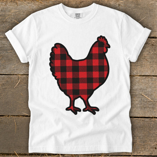 Buffalo Plaid Chicken Signature Tee