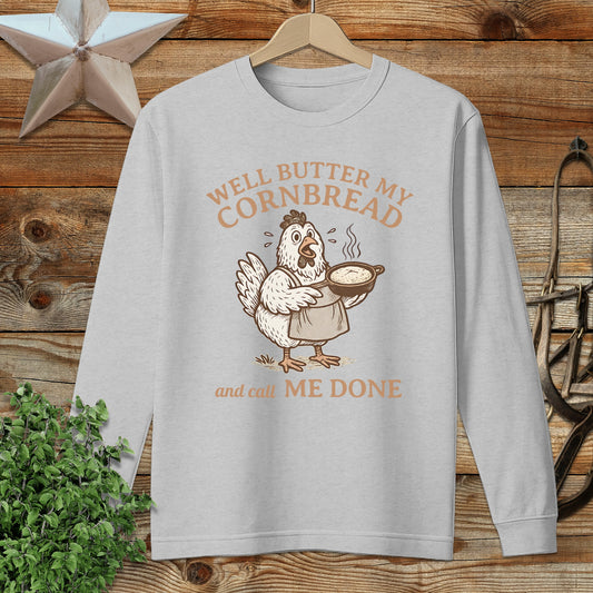Butter My Cornbread Long Sleeve Tee