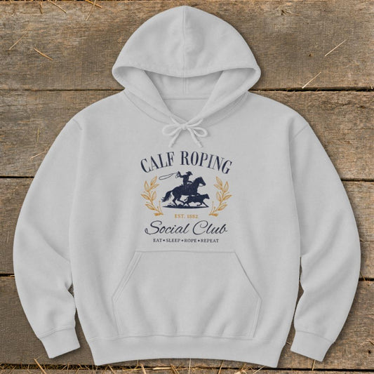 Calf Roping Social Club Hoodie - Sport Grey