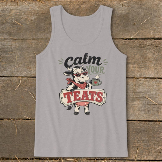 Calm Your Teats Tank Top - Athletic Heather