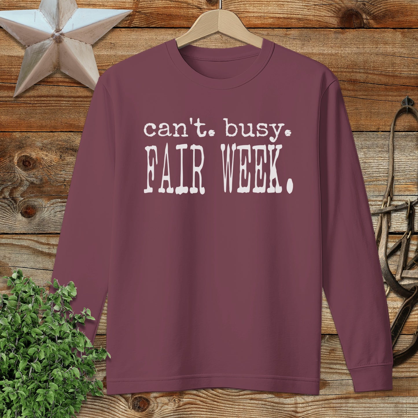 Can't Busy Fair Week Long Sleeve Tee