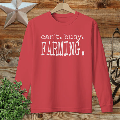 Can't Busy Farming Long Sleeve Tee