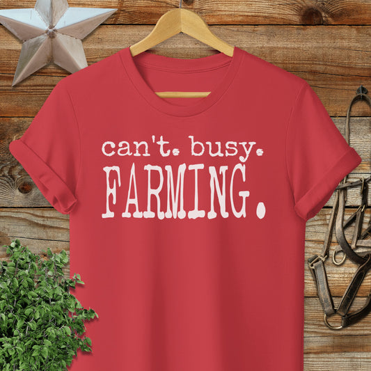 Can't Busy Farming Softstyle Tee