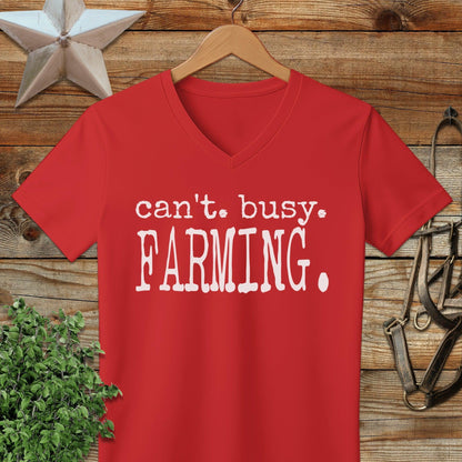 Can't Busy Farming V-neck