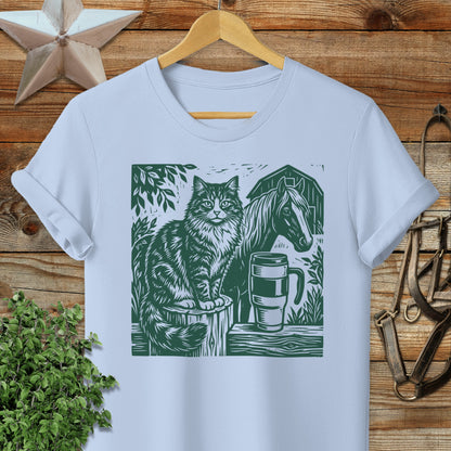 Cats, Coffee, Horses Softstyle Tee