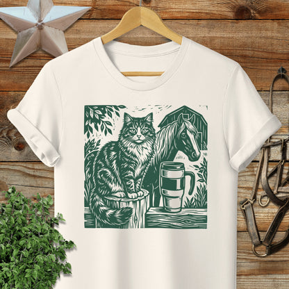 Cats, Coffee, Horses Softstyle Tee