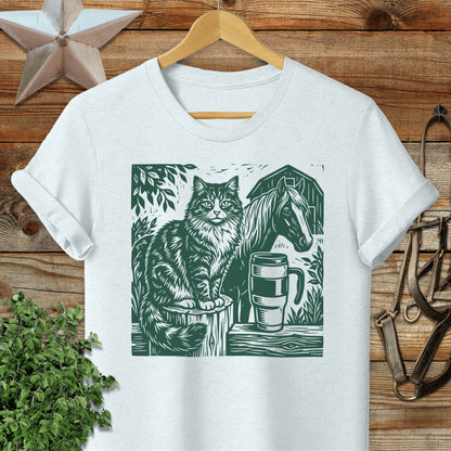Cats, Coffee, Horses Softstyle Tee