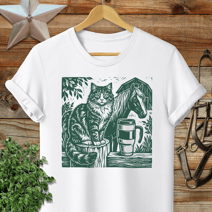 Cats, Coffee, Horses Softstyle Tee