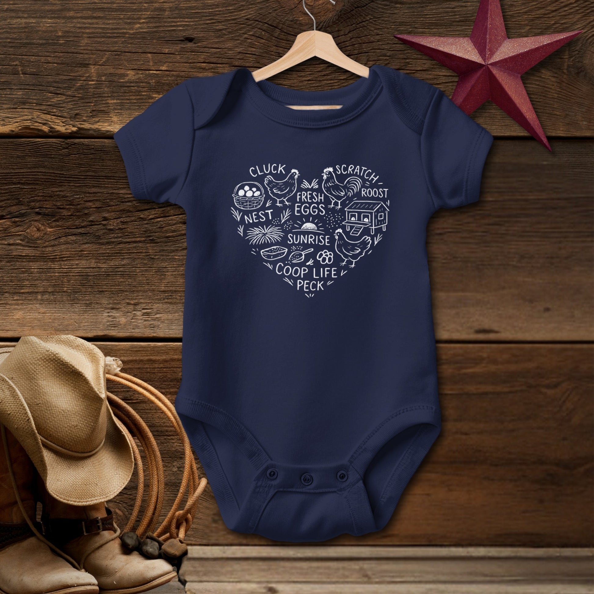 Chicken Farm Heart Bodysuit (Baby)