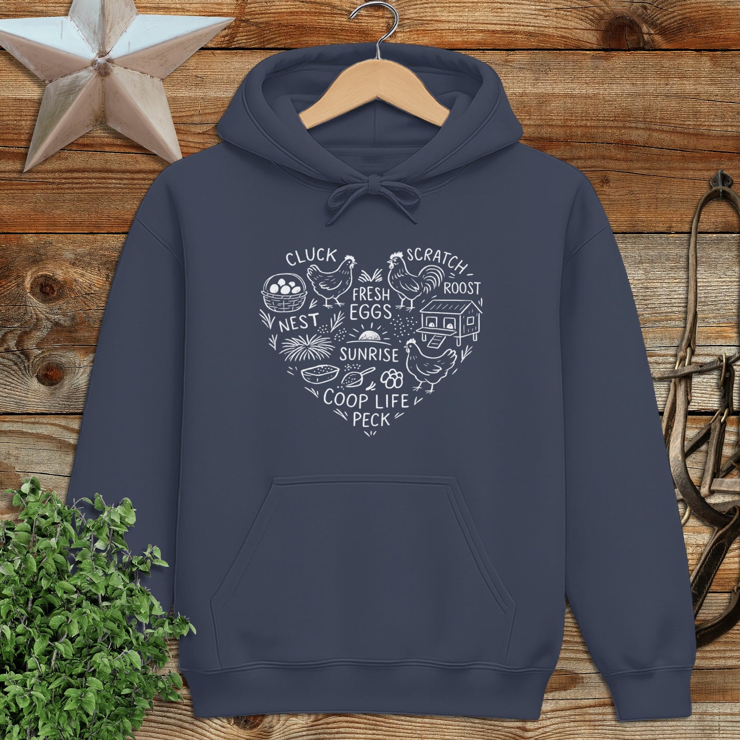Chicken Farm Heart Hoodie